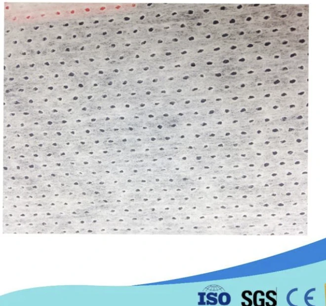 Spunbond perforerad hydrofil nonwoven tygrulle Råmaterial av sanitetsbinda